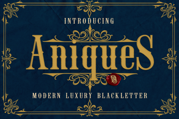 Aniques: A Victorian Blackletter Font for Business Branding and Design