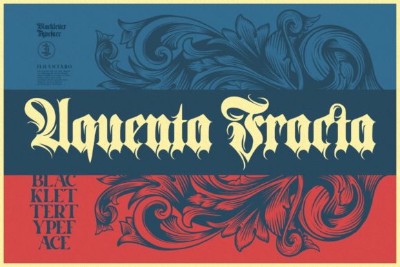 Aquenta Fracta: A Bold Blackletter Font for Confident Branding
