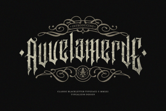 Auvelamerde Font: Assertive Blackletter for Digital Campaigns