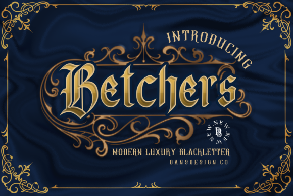 Betchers: A Bold Blackletter Font for Impactful Web Design