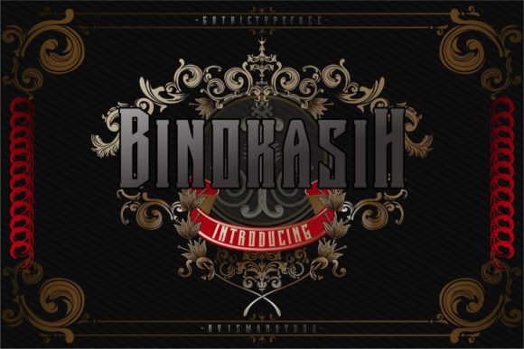Binokasih: A Bold Blackletter Font for Handmade Labels, Invitations, and Packaging