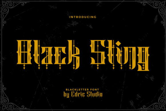 Black Sting: A Gothic-Inspired Blackletter Font for Editorial Design and Branding