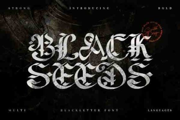 Blackseeds Font: Bold Blackletter for Web Design