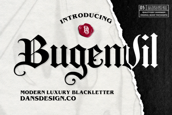 Bugenvil: A Chic Blackletter Font for Creative Projects