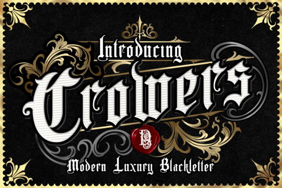 Crowers: A Modern Blackletter Font for Bold Branding Projects