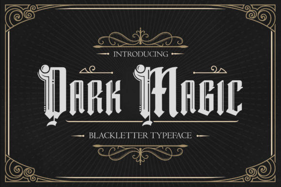 Dark Magic: A Bold Blackletter Font for Editorial Design and Content Branding