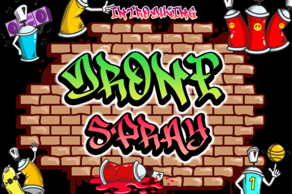 Drone Spray Font: Graffiti Blackletter for Makers