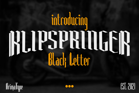 Klipspringer Font: Premium Blackletter Design Guide