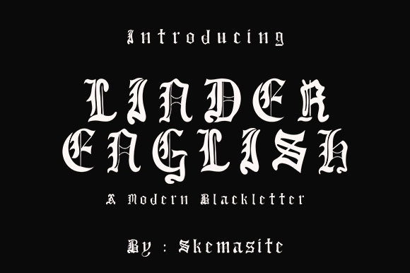 Linder English Font: Bold Blackletter for Web Branding