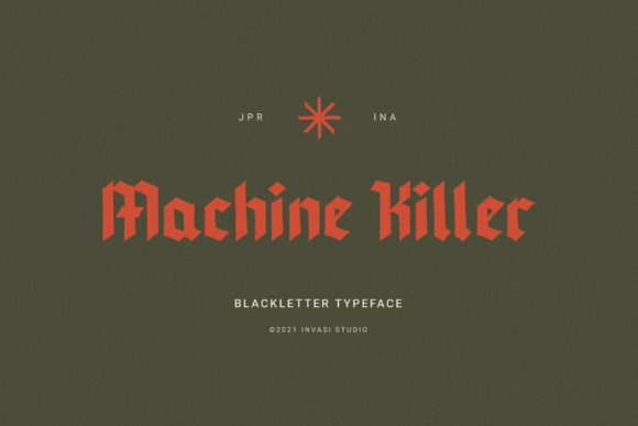 Machine Killer: A Bold Blackletter Font for High-Impact Campaign Design