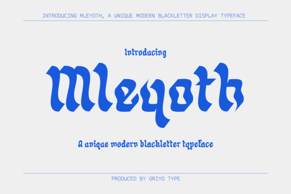 Mleyoth: A Bold Blackletter Font for Crafters and Product Designers