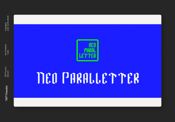 Neo Paralletter: A Modern Blackletter Font for Handmade Labels, Invitations, and Craft Packaging