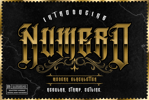 Numero Font: Assertive Blackletter for Digital Branding