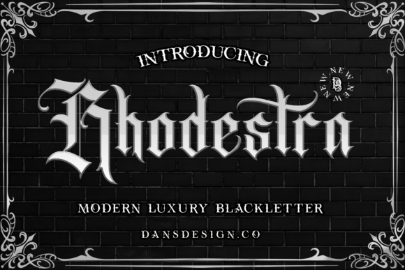 Rhodestra: A Bold Blackletter Font for Modern Web Design and Digital Branding