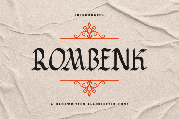 Rombenk Font: Elevating Brand Identity with Bold Blackletter