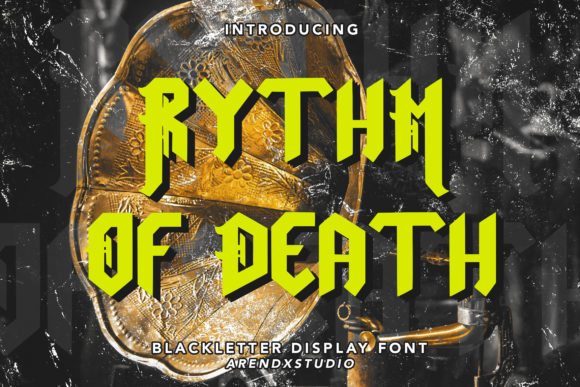 Rythm of Death Font: Bold Blackletter for Handmade Branding and Product Design
