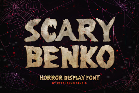 Scary Benko: A Bold Blackletter Font for Halloween-Themed Editorial Design