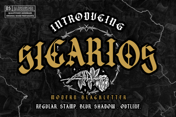 Sicarios Font: Bold Blackletter for Handmade Products