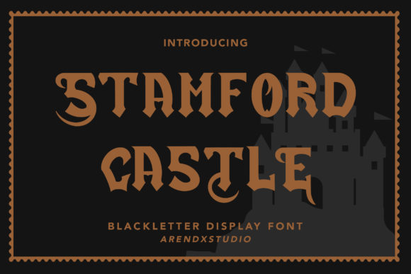 Stamford Castle: A Gothic Blackletter Font for Crafters and Product Designers