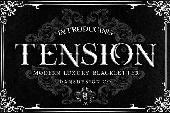 Tension Font Review for Handmade Labels and Cards