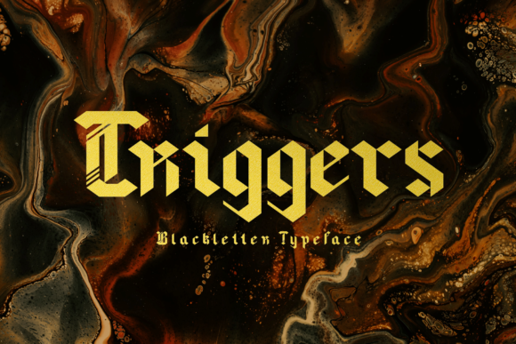 Triggers: A Bold Blackletter Font for Business Branding